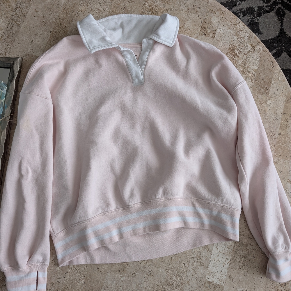 Abercrombie Kids Light Pink Pullover with White Collar